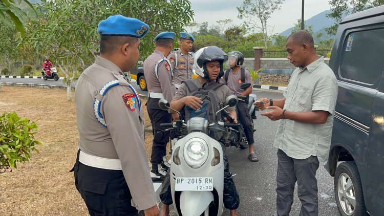 Opsgaktibplin Polres Lingga Periksa Kendaraan Personel, Temukan SIM Kedaluwarsa