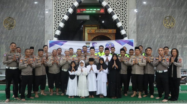HUT Lalu Lintas ke-71, Satlantas Polres Lingga Santuni Anak Yatim