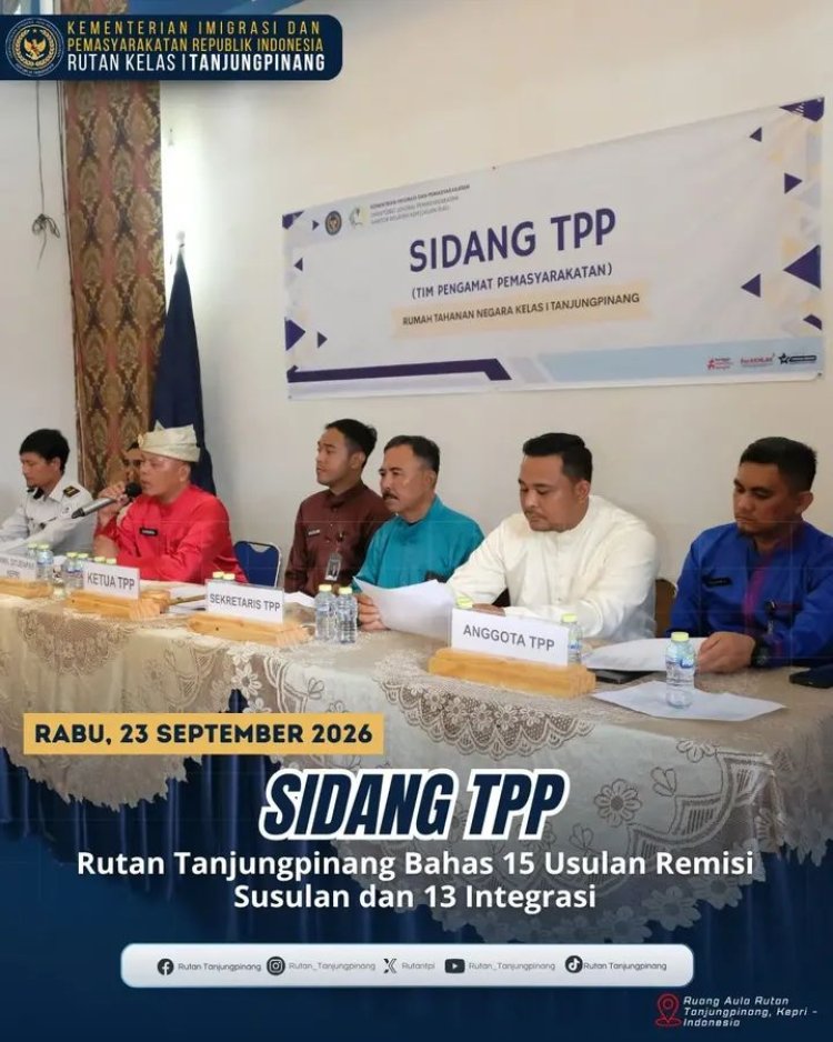 Sidang TPP Rutan Tanjungpinang Bahas 28 Usulan Hak Warga Binaan
