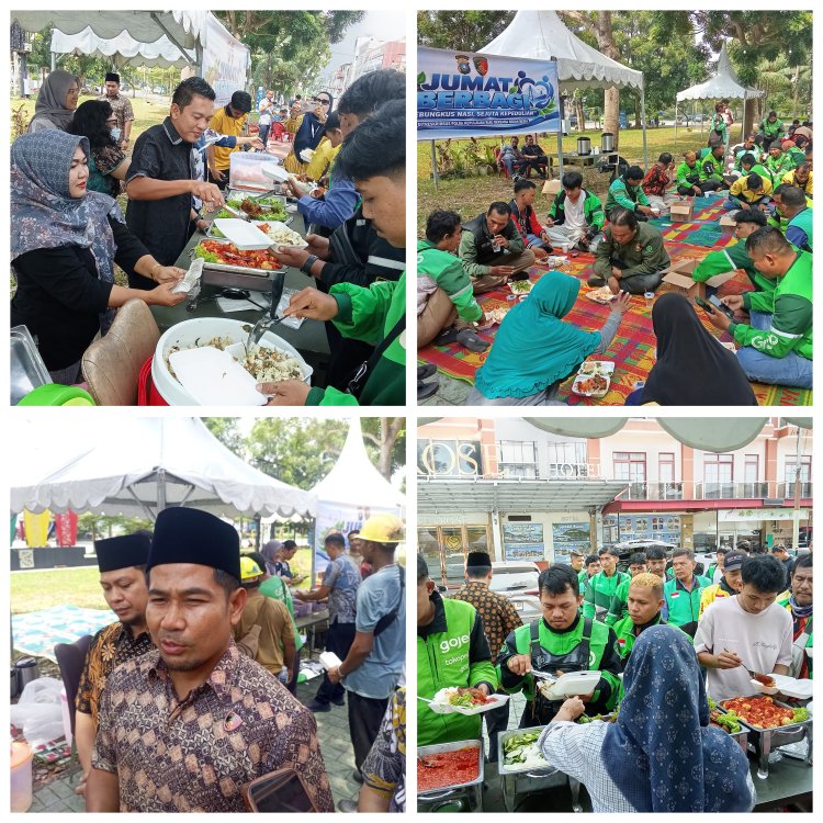 Sebungkus Nasi, Sejuta Kepedulian: Ditreskrimsus Polda Kepri Bersama Insan Pers Bagikan 700 Paket Makanan