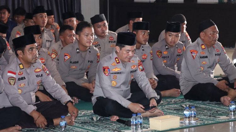 Polres Lingga Ikuti Ngaji Kebangsaan Bersama Kapolri dan Gus Baha