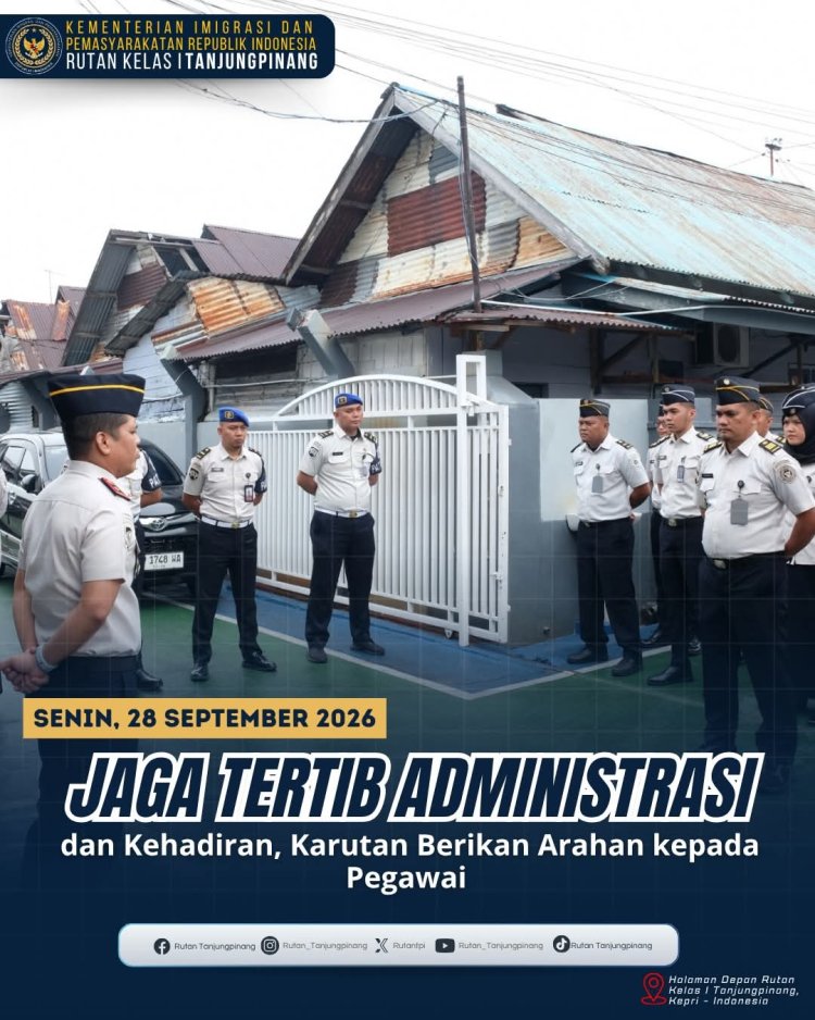 Karutan Tanjungpinang Tekankan Disiplin Pegawai, Administrasi dan Kehadiran Jadi Perhatian