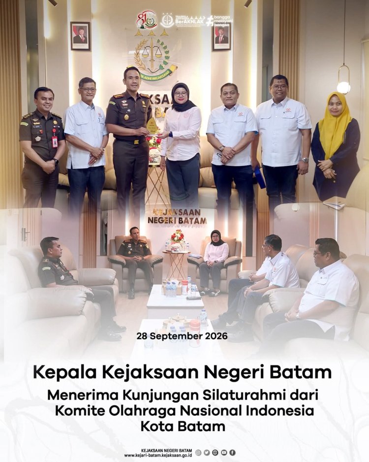 Kejari Batam Terima Kunjungan Ketua KONI, Perkuat Sinergi Antar-Lembaga