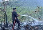 Satbrimob Polda Kepri Bergerak Cepat, Kebakaran Lahan di Tiwangkang Berhasil Dipadamkan