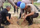 Dukung Program Green Policing Kapolri, Polres Lingga Tanam 30 Bibit Pohon