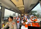 Polres Lingga Fasilitasi Keberangkatan 17 Jamaah Umrah Masjid Az-Zulfa ke Pelabuhan Jagoh