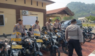 Polres Lingga Pastikan 10 Kendaraan Dinas Samapta Siap Dukung Patroli