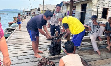Polisi Turun Tangan, Mesin Diesel Rusak Diperbaiki dan Penerangan Warga Resun Pesisir Kembali Menyala