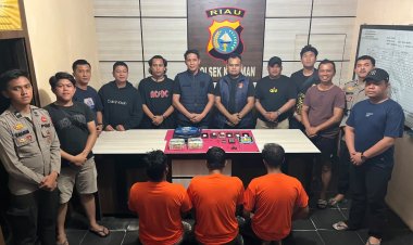 Brimob Polda Kepri dan Polsek Kateman Ungkap Dugaan Peredaran 2 Kg Sabu, Tiga Pria Diamankan