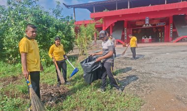 Wujudkan Kepedulian terhadap Lingkungan, Polsek Bengkong Gelar Aksi Green Policing di Klenteng Cahaya Garden Batam