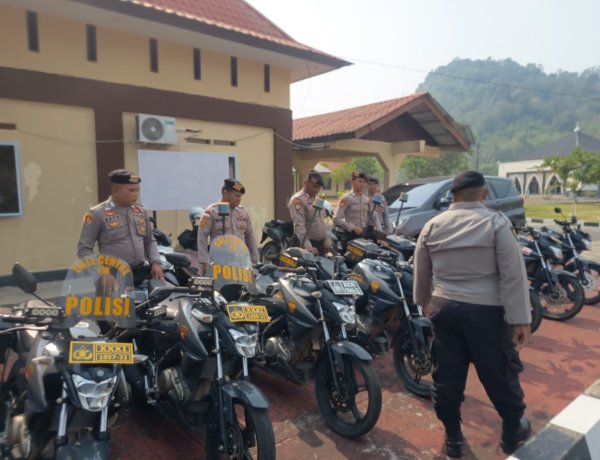 Polres Lingga Pastikan 10 Kendaraan Dinas Samapta Siap Dukung Patroli