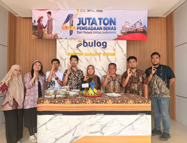 BULOG Cetak Rekor Pengadaan Beras Nasional, Cabang Batam Gelar Tasyakuran dan Pastikan Stok Aman