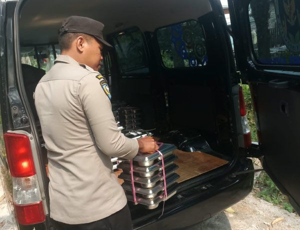 Polres Lingga Salurkan 1.328 Porsi Makanan Bergizi Gratis di Lingga Utara, Sasar Pelajar hingga Ibu Hamil