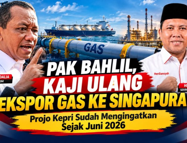 Projo Kepri Kembali Desak Evaluasi Ekspor Gas ke Singapura, Herdiansyah Sudah Ingatkan Sejak Juni