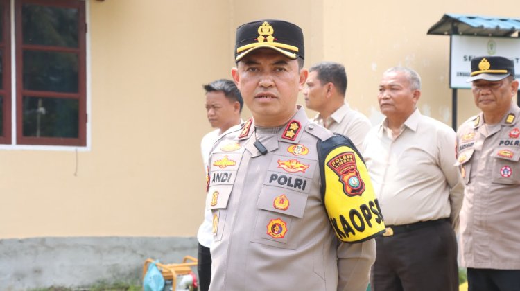 Kapolres Lingga Cek Personel BKO Ditsamapta Polda Kepri , Pastikan Kesiapan Hadapi Karhutla