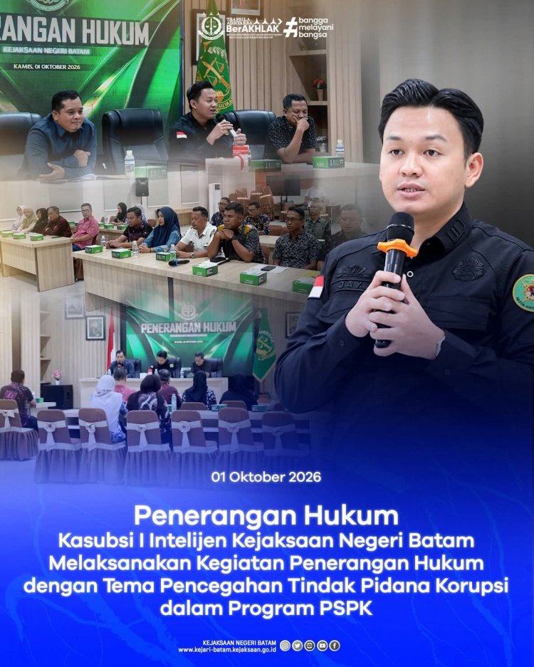 Kejari Batam Dorong Budaya Antikorupsi Lewat Penerangan Hukum Program PSPK