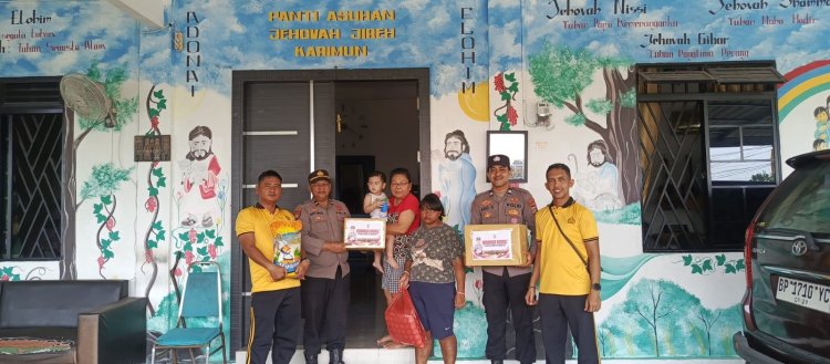 Polres Karimun Salurkan Bantuan Jumat Berkah ke Panti Asuhan Jehovah Jereh