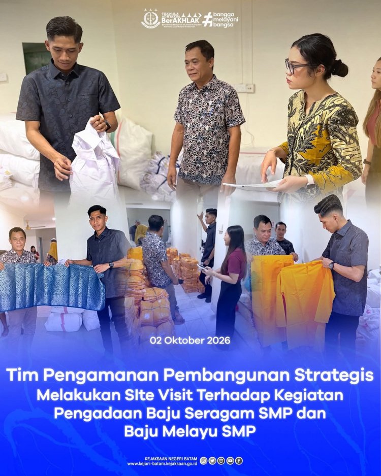 Kejari Batam Kawal Pengadaan Seragam SMP, Pastikan Proses Berjalan Sesuai Ketentuan