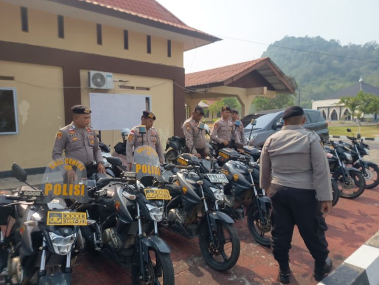 Polres Lingga Pastikan 10 Kendaraan Dinas Samapta Siap Dukung Patroli