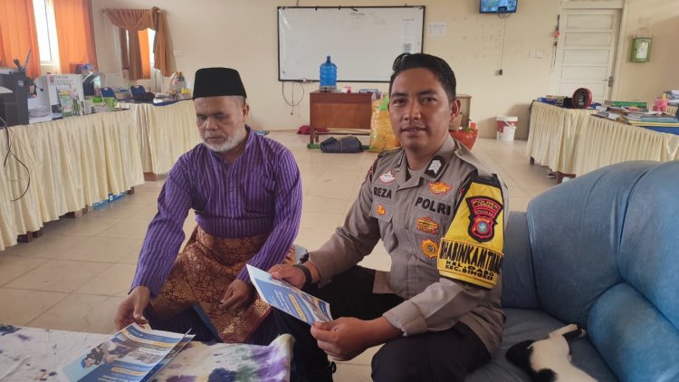 Polsek Dabo Singkep Sosialisasikan SPMB SMA Kemala Taruna Bhayangkara di SMPN 1 Singkep