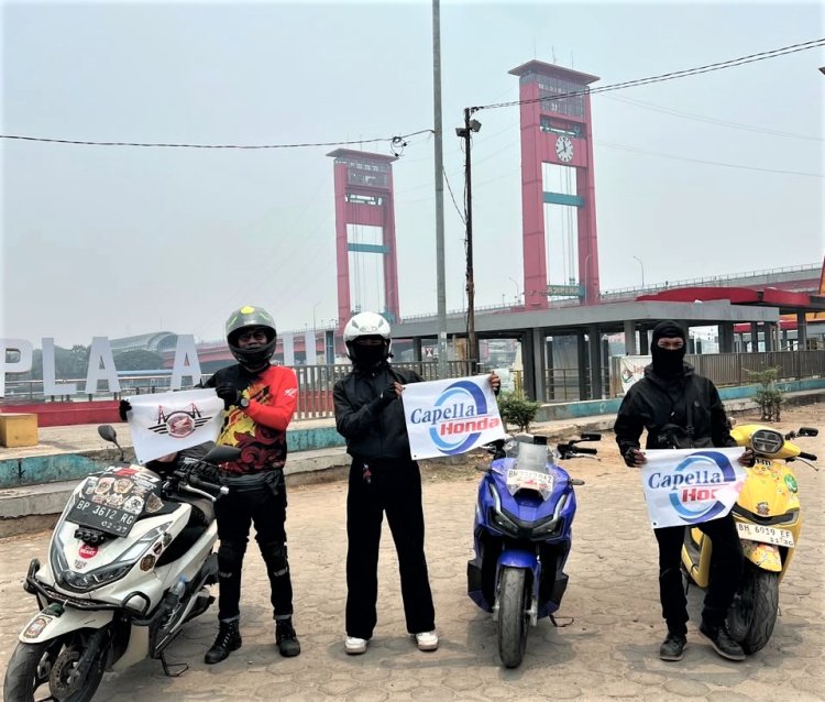 Tiga Bikers Honda Kepri Taklukkan Perjalanan Batam–Lampung, Ban Bocor hingga Cuaca Ekstrem Tak Surutkan Semangat