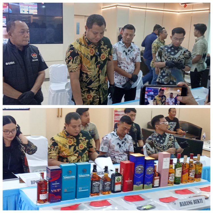 Polresta Barelang Ungkap Peredaran Ribuan Botol Minuman Beralkohol Tanpa Izin Edar di Batam