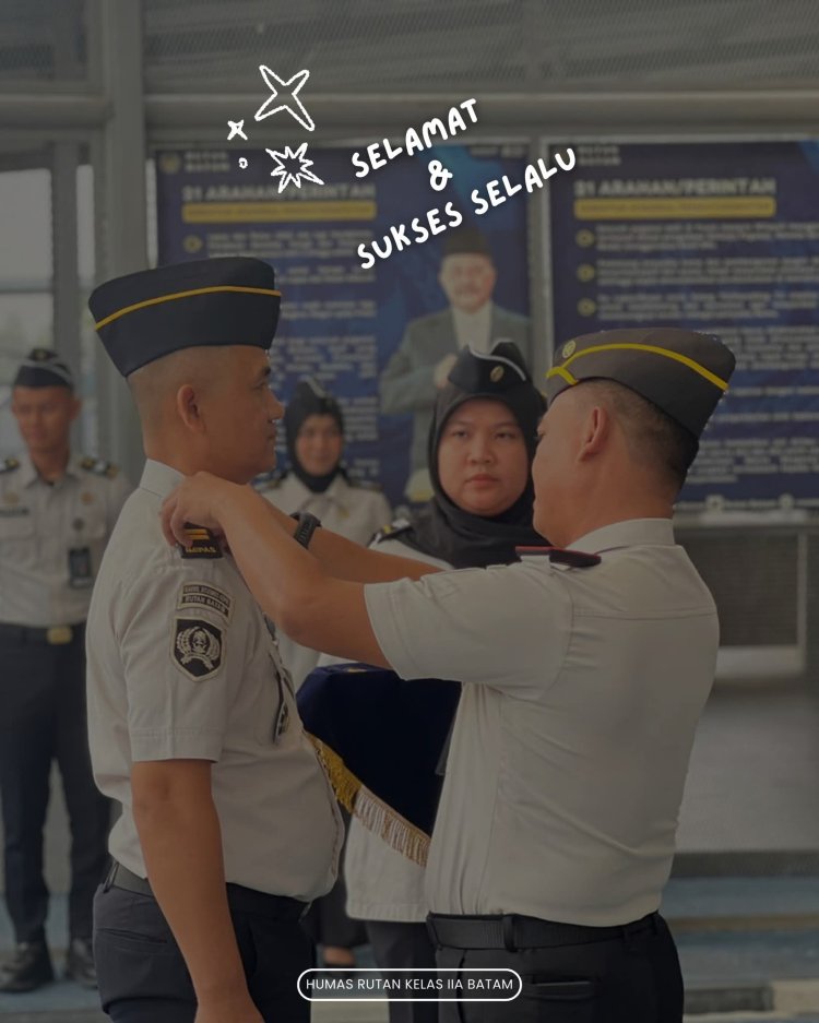 Petugas Rutan Batam Naik Pangkat, Bambang Febriansyah Tekankan Profesionalisme dan Integritas