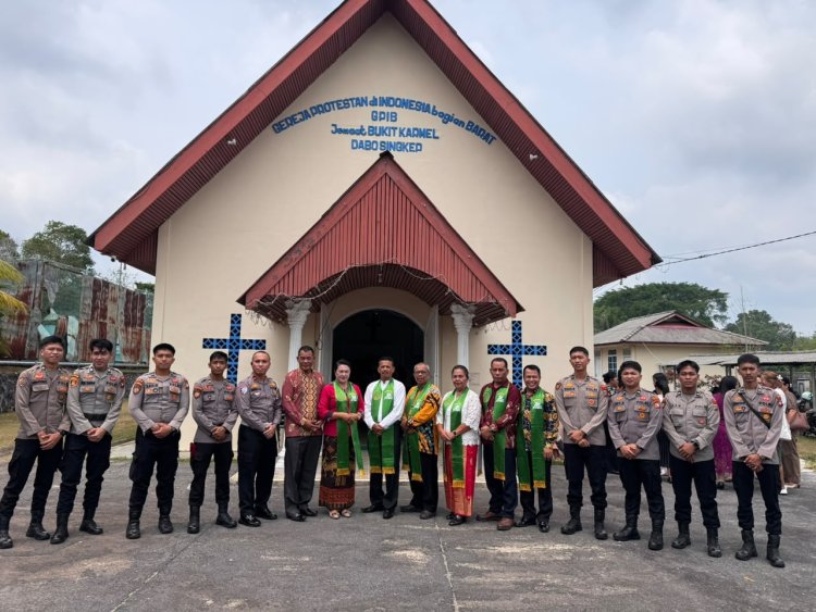 Polres Lingga Gelar Minggu Kasih di GPIB Bukit Karmel, Perkuat Kedekatan dengan Jemaat