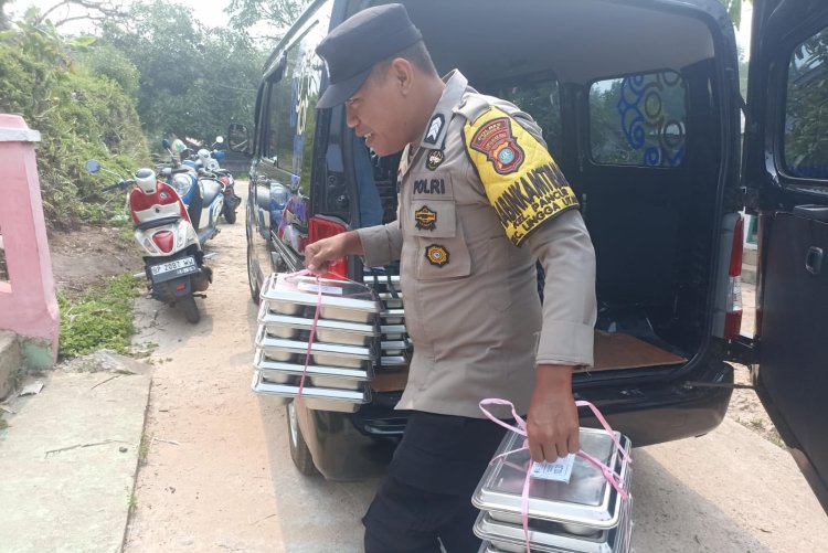 Polres Lingga Salurkan Makan Bergizi Gratis kepada 1.330 Penerima Manfaat di Lingga Utara