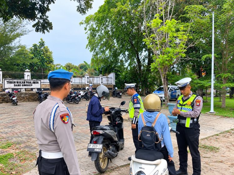 Operasi Patuh Seligi 2026, Polres Lingga Cek Puluhan Kendaraan dan Edukasi Pengendara