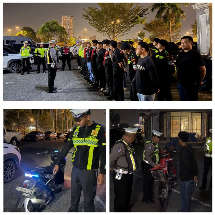 Polresta Barelang Tindak 26 Motor Berknalpot Brong dalam Patroli Malam Skala Besar